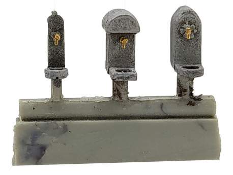 Drinking water fountain, set of 3, HO scale (1/87)