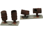 Barrels (damaged with rust), set of 4, HO scale (1/87)