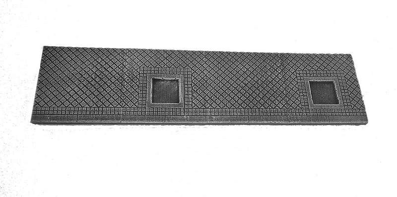 Sidewalk, square tiles – straight ,28mm, 1:56 scale