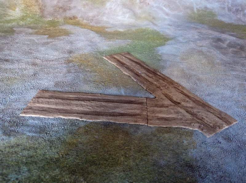 Dirt road – Y junction, 28mm 1:56 scale