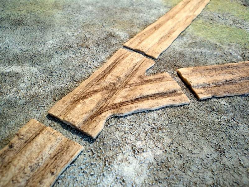 Dirt road – straight section large, 15mm 1:100 scale