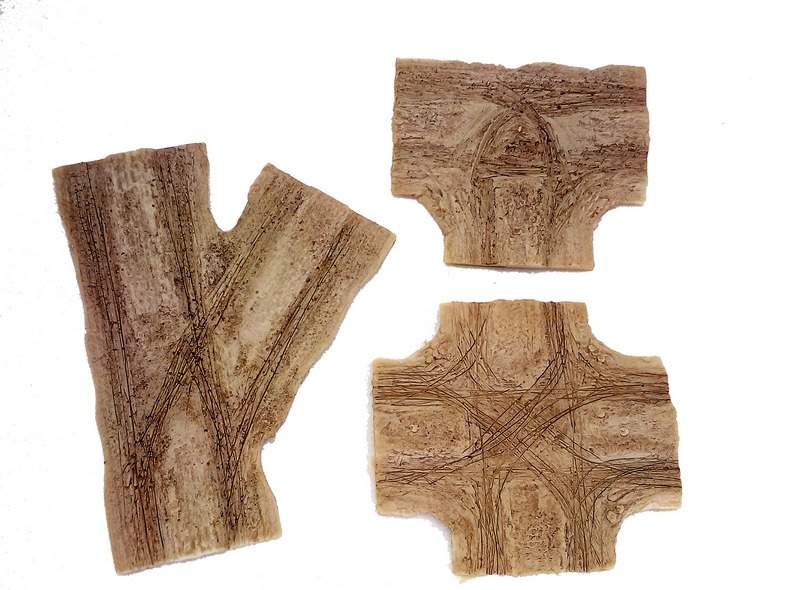 Dirt road – 3-way junction, 15mm 1:100 scale
