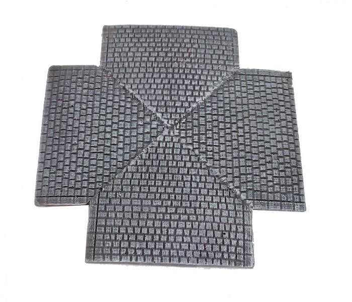 Cobblestone road – crossroad section, 20mm 1:72 scale