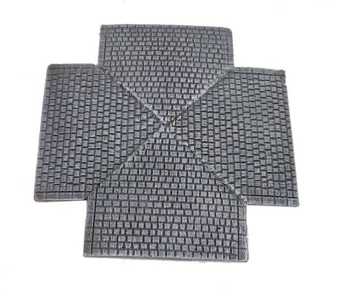 Cobblestone road – crossroad section, 20mm 1:72 scale