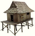 Vietnam House with Bamboo Reed Walls 1:56 (28mm)