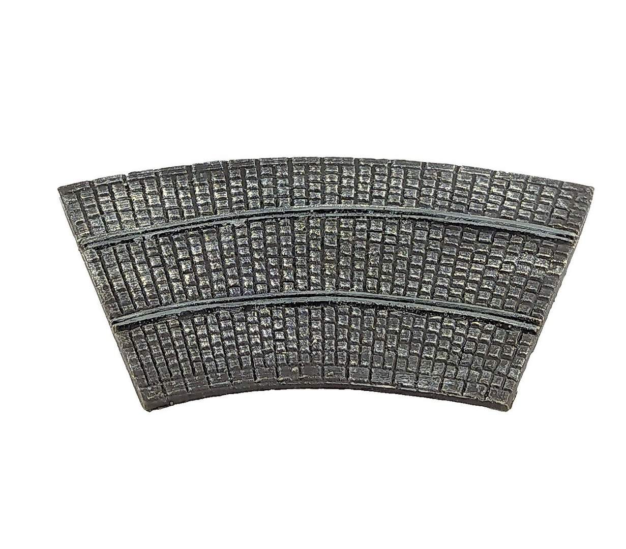 Cobblestone road – bent section with tram tracks, 28mm 1:56 scale
