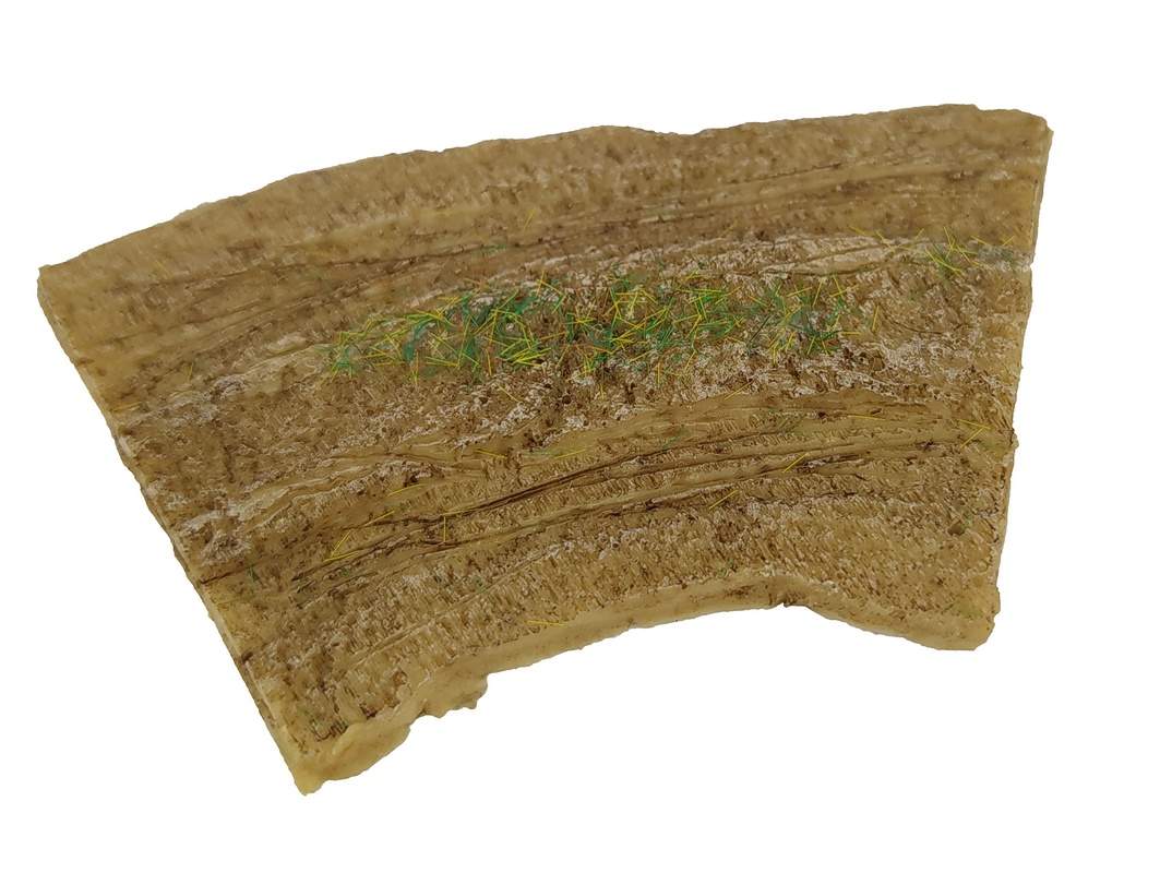 Dirt road – bent section , 15mm 1:100 scale