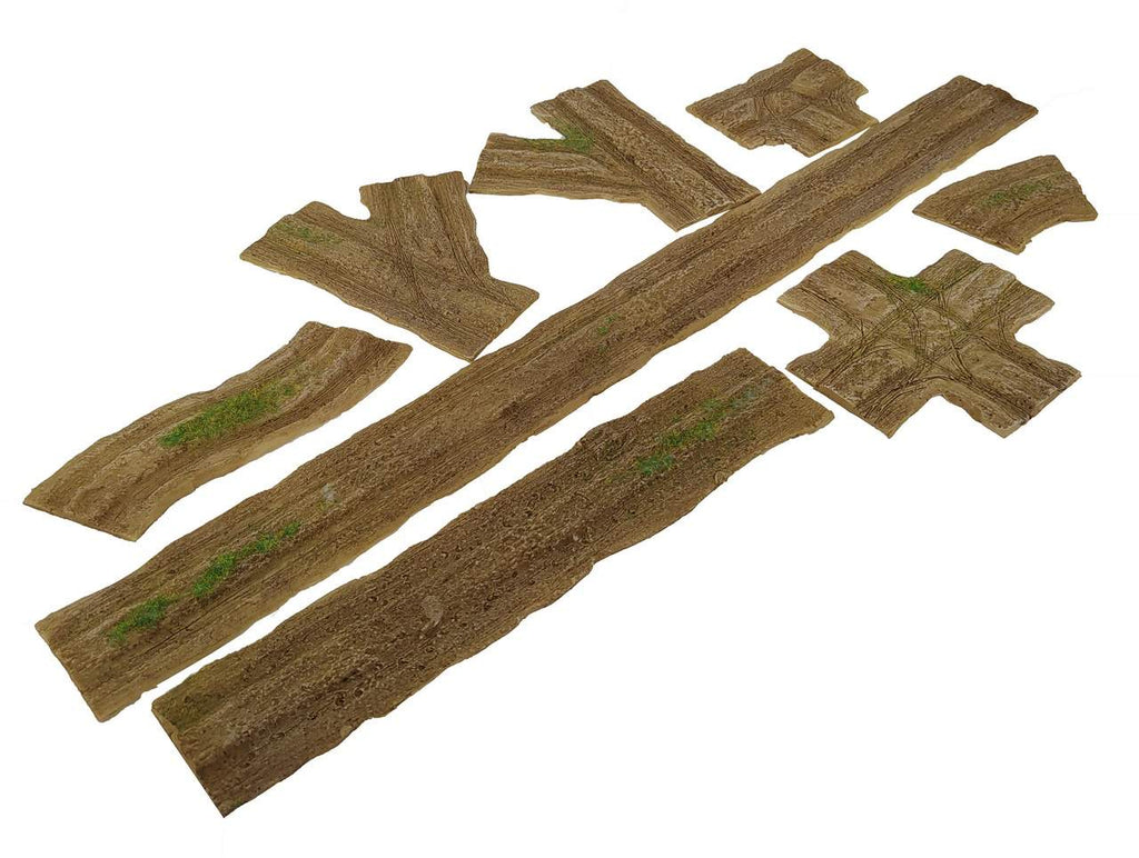 Dirt road – bent section , 15mm 1:100 scale