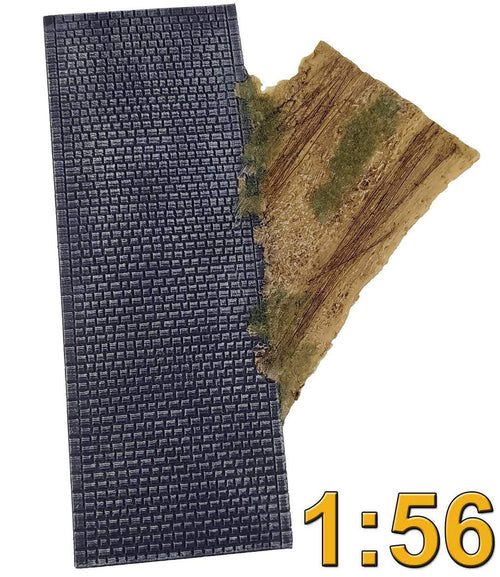 Cobblestone/dirt road transition section  28mm 1:56 scale
