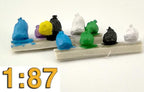 Garbage bags set of 10, HO scale (1/87)