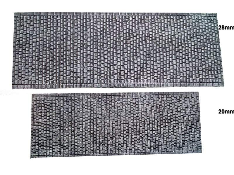 Cobblestone road – straight section  20mm 1:72 scale -small