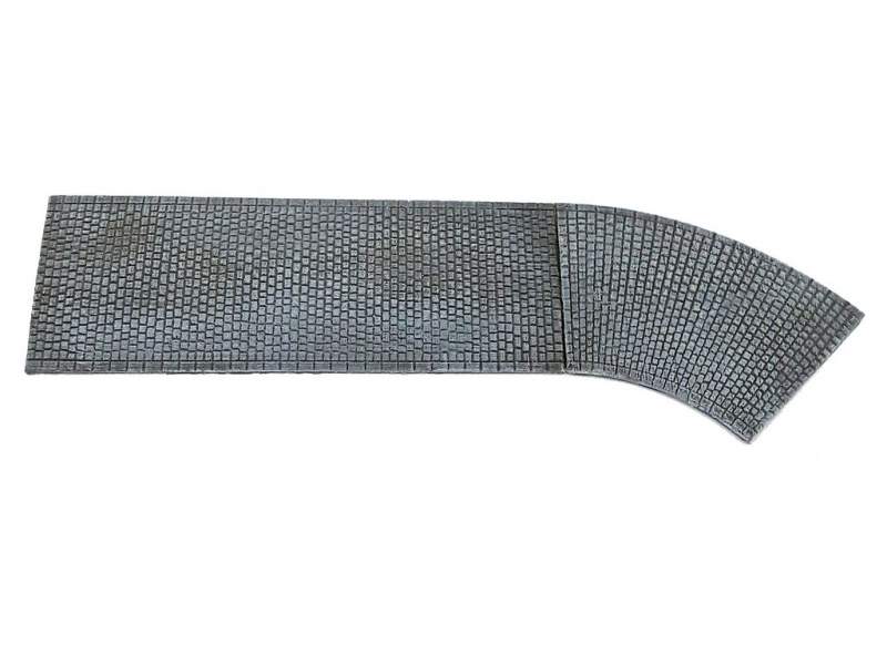 Cobblestone road – bent section, 20mm 1:72 scale
