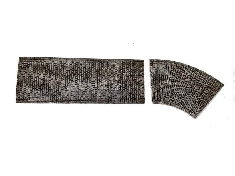 Cobblestone road – bent section, 20mm 1:72 scale