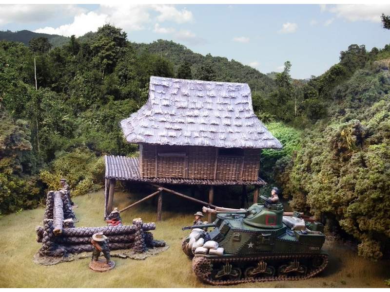 Vietnam House with Bamboo Reed Walls 1:56 (28mm)