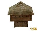 French Indian War Two Storey Log Blockhouse 1:56 (28mm)