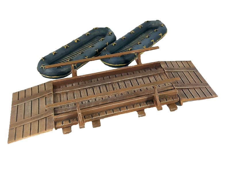 German Assault Pontoon and Inflatable Boats  set 1:56 (28mm)