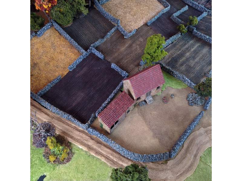 Harvested crop field, 28mm 1:56 scale