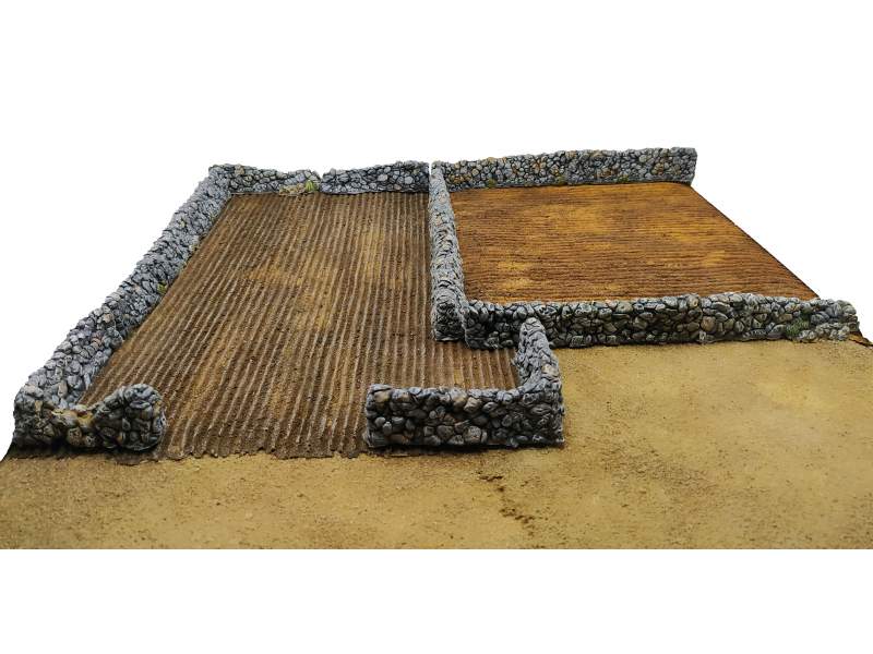 Earth ploughed fields, 28mm 1:56 scale