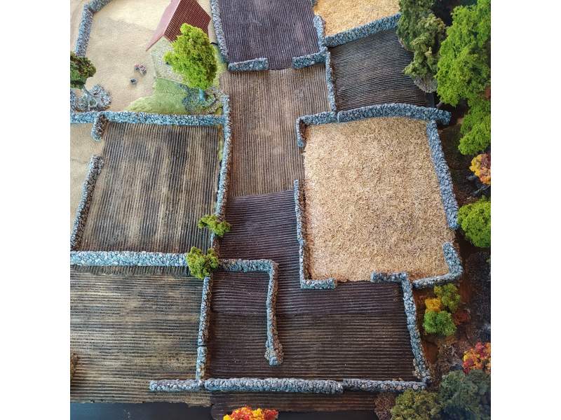 Earth ploughed fields, 28mm 1:56 scale