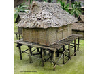 Traditional Asia Pacific house with woven bamboo walls and palm leaves roof 1:56 (28mm)