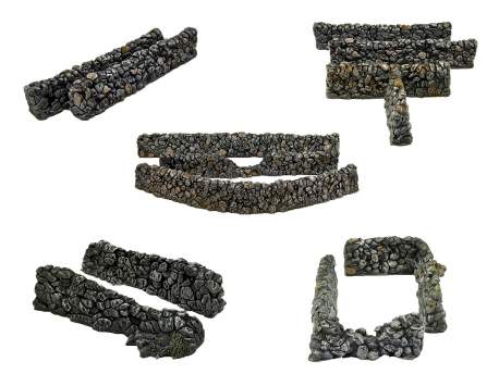 Stone walls set, 28mm 1:56 scale