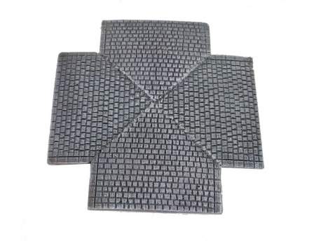 Cobblestone road – crossroad section, 15mm 1:100 scale