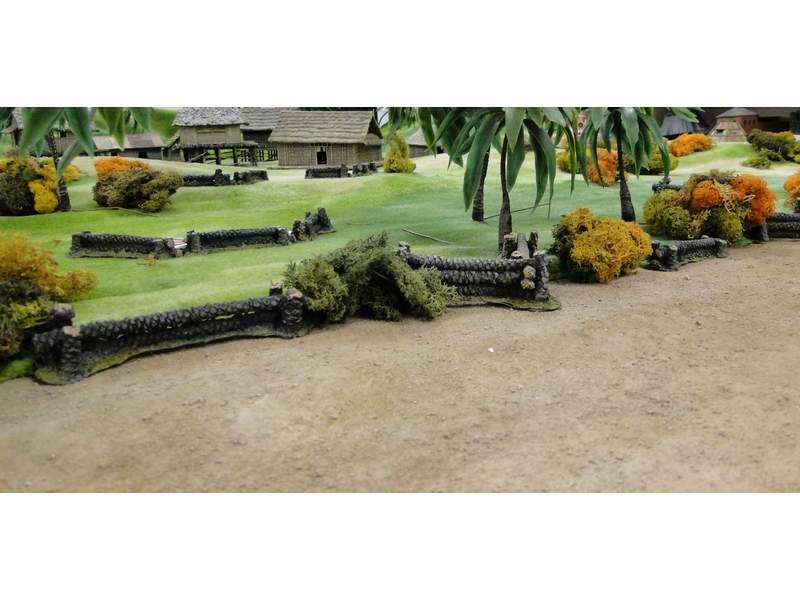 Coconut-logs defense barricade, set of two 1:56 (28mm)