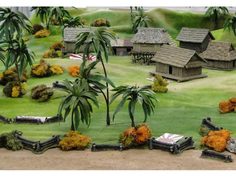 Coconut-logs defense barricade, set of two 1:56 (28mm)