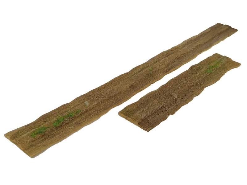 Dirt road – straight section large, 15mm 1:100 scale