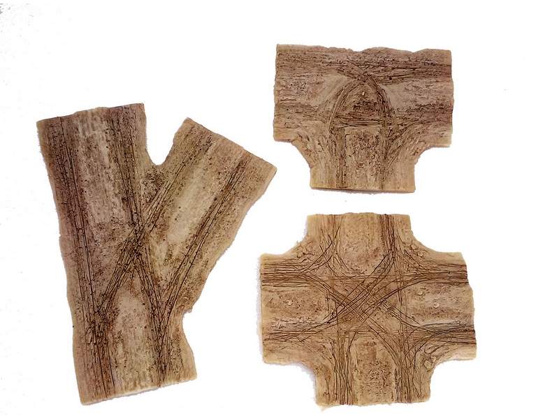 Dirt road – 3-way junction, 15mm 1:100 scale