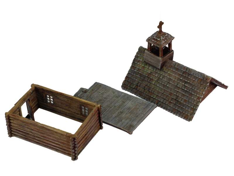 French Indian War Log Church 1:56 (28mm)