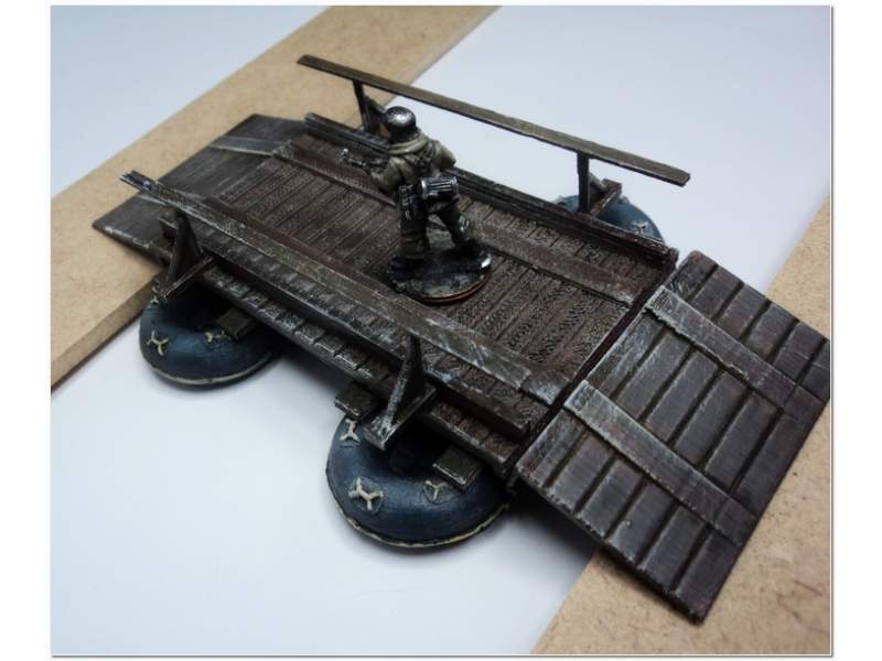 Second World War German Flossacke 34 Assault Pontoon Inflatable Boat 1:56 (28mm)