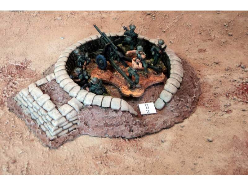 Firebase howitzer emplacement 1:56 (28mm)