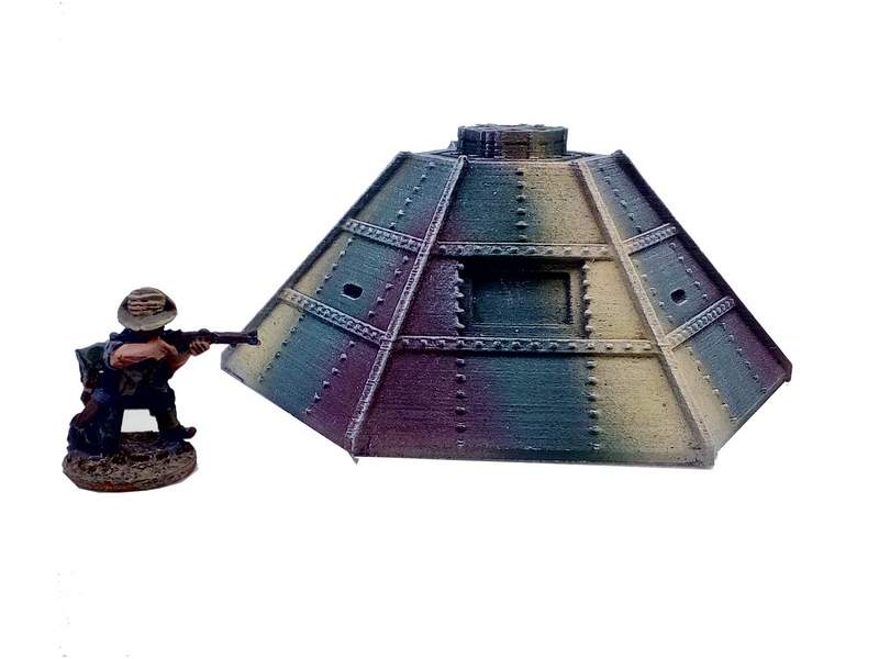 Japanese Fortifications: Steel Pillbox, 28mm (1:56)