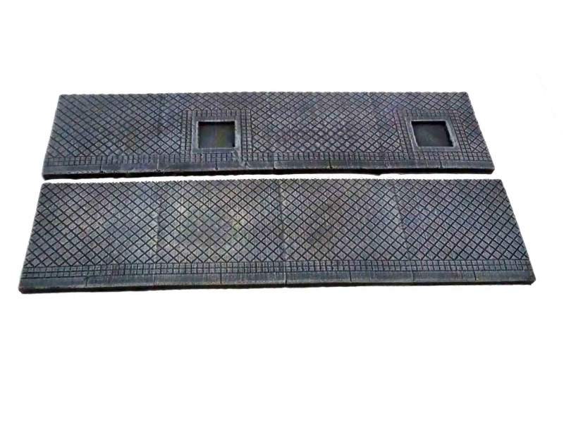 Sidewalk, square tiles – plain,28mm, 1:56 scale