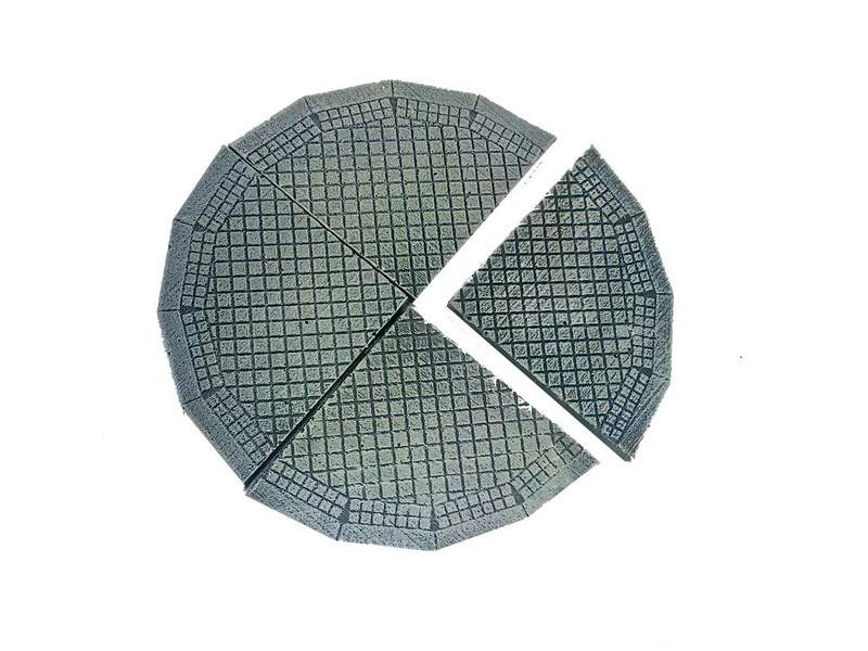 Sidewalk corner, square tiles, 28mm, 1:56 scale